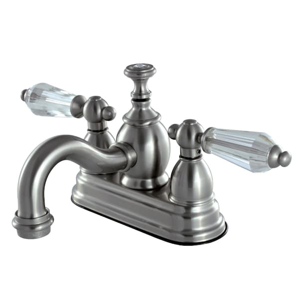 KS7108WLL 4" Centerset Bathroom Faucet, Brushed Nickel